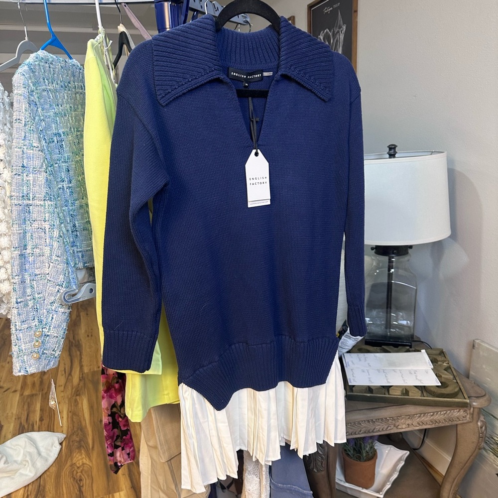English Factory Deep Blue Knit dress
